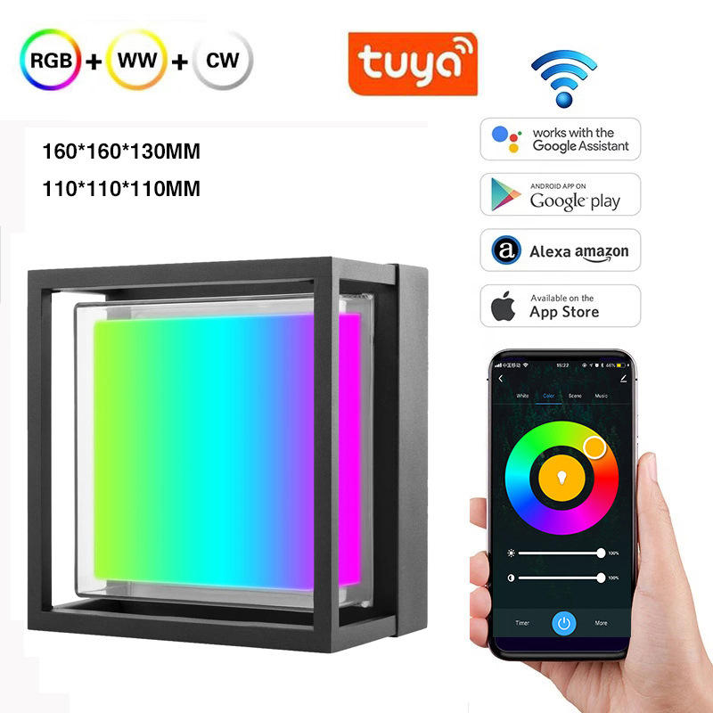 Outdoor Smart Wall Lamp - Deck Yard Lighting DYL-PBM215S - IP65 RGBW Tuya App Control